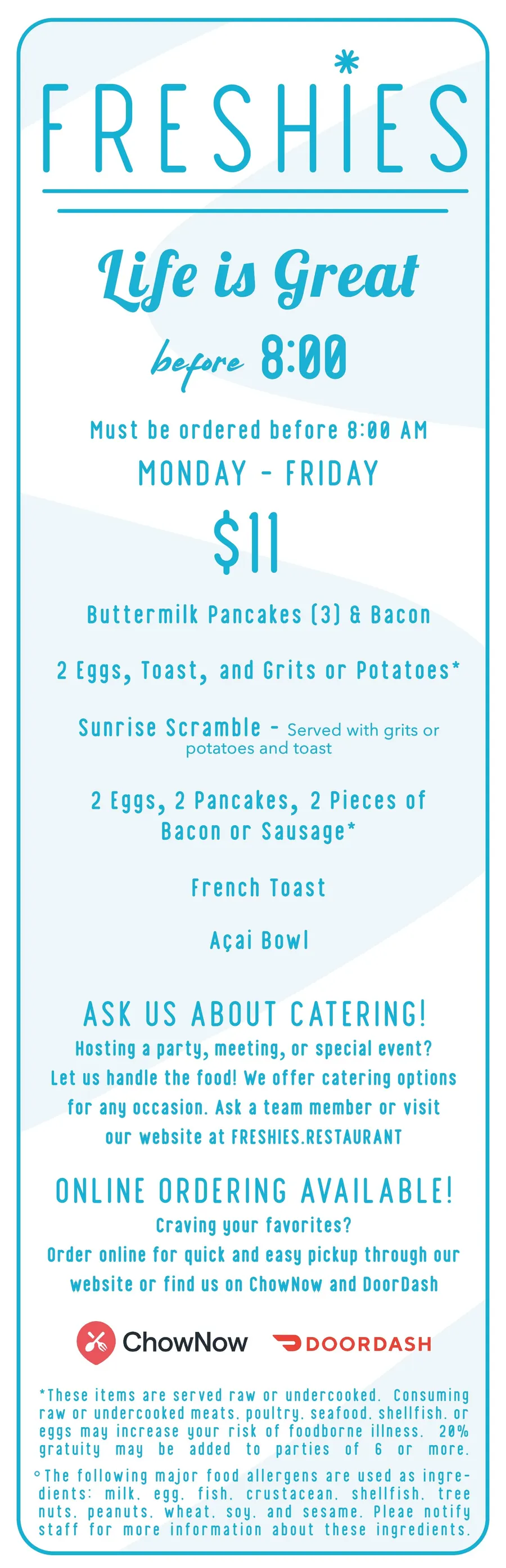 Drinks menu (page 2)